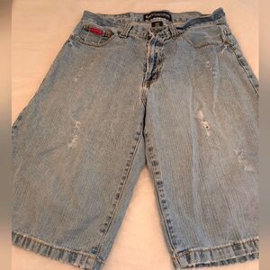 Drunknmunky Denim Shorts Mens 34 Baggy Y2K Skater 90s Style Jean Shorts
